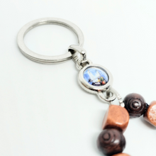 Load image into Gallery viewer, Decade Rosary Wood Keychain
