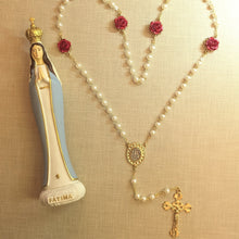 Cargar imagen en el visor de la galería, SET Rosary + Blue Our Lady of Fatima Statue [7.9'' | 20cm]
