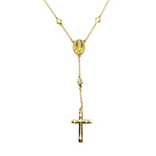 Load image into Gallery viewer, Rosary Necklace and Bracelet with Fátima  [19.2Kt Gold]
