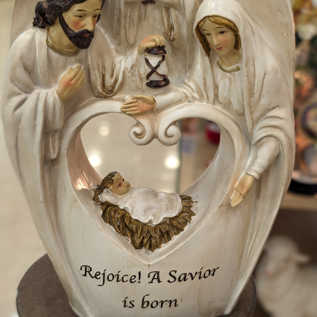 Hand-painted White Nativity Scene