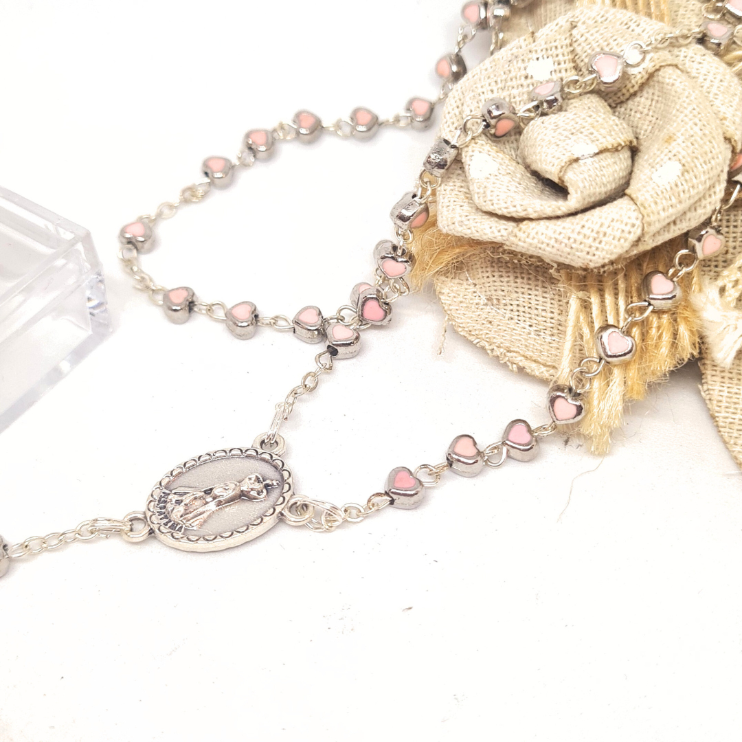 Heart-Shaped Bead Rosary [2 colors]