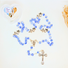 Cargar imagen en el visor de la galería, Heart of Jesus and Mary Rosary [Blue]
