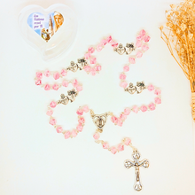 Load image into Gallery viewer, Heart of Jesus and Mary Rosary [Pink]
