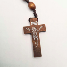 Cargar imagen en el visor de la galería, Holy Spirit Wood Rosary of Fatima
