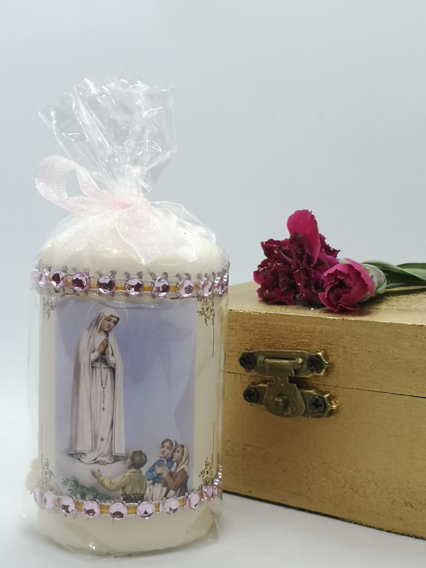 Our Lady Of Fatima Candle (Silver) 2.8'' | 7cm