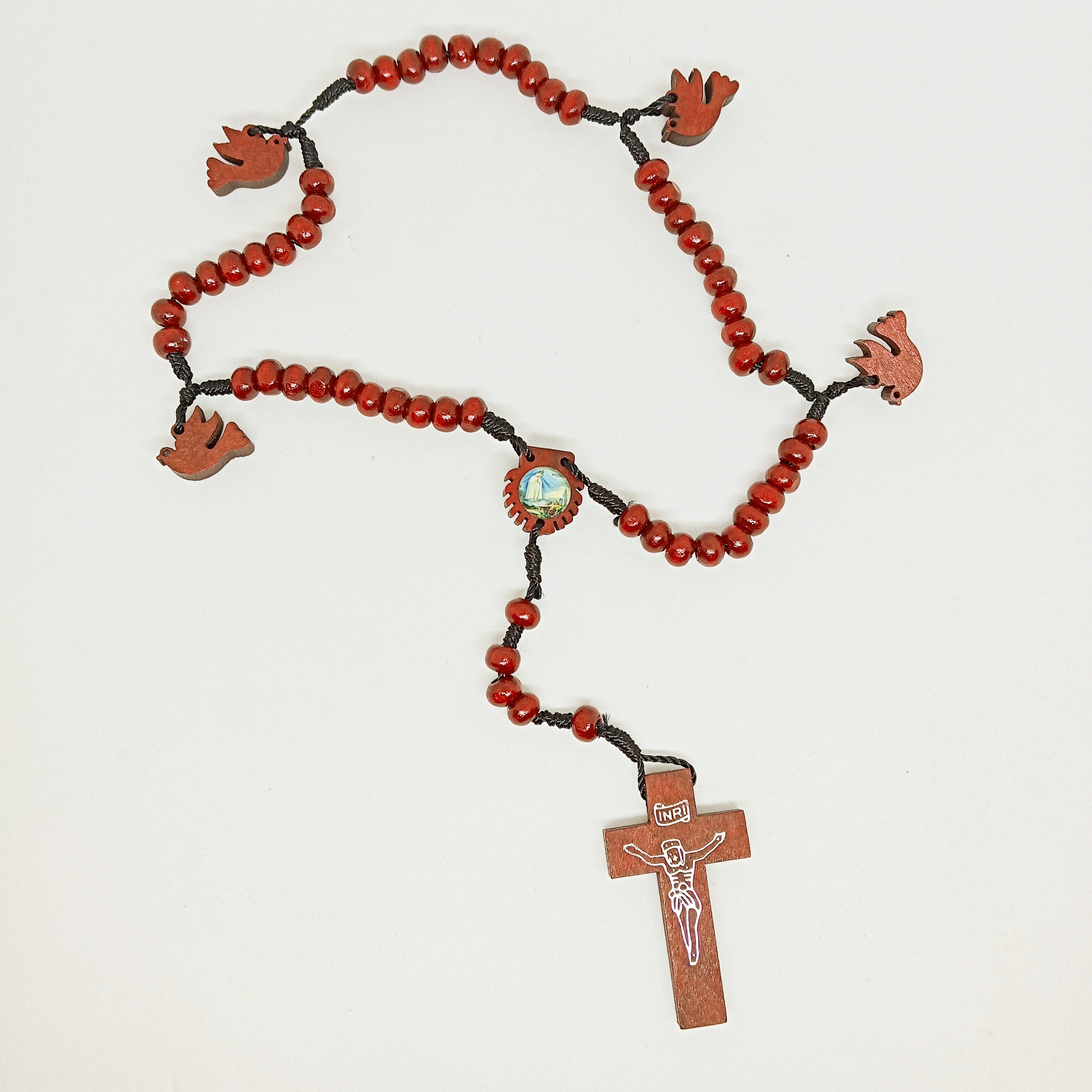 Holy Spirit Wood Rosary of Fatima