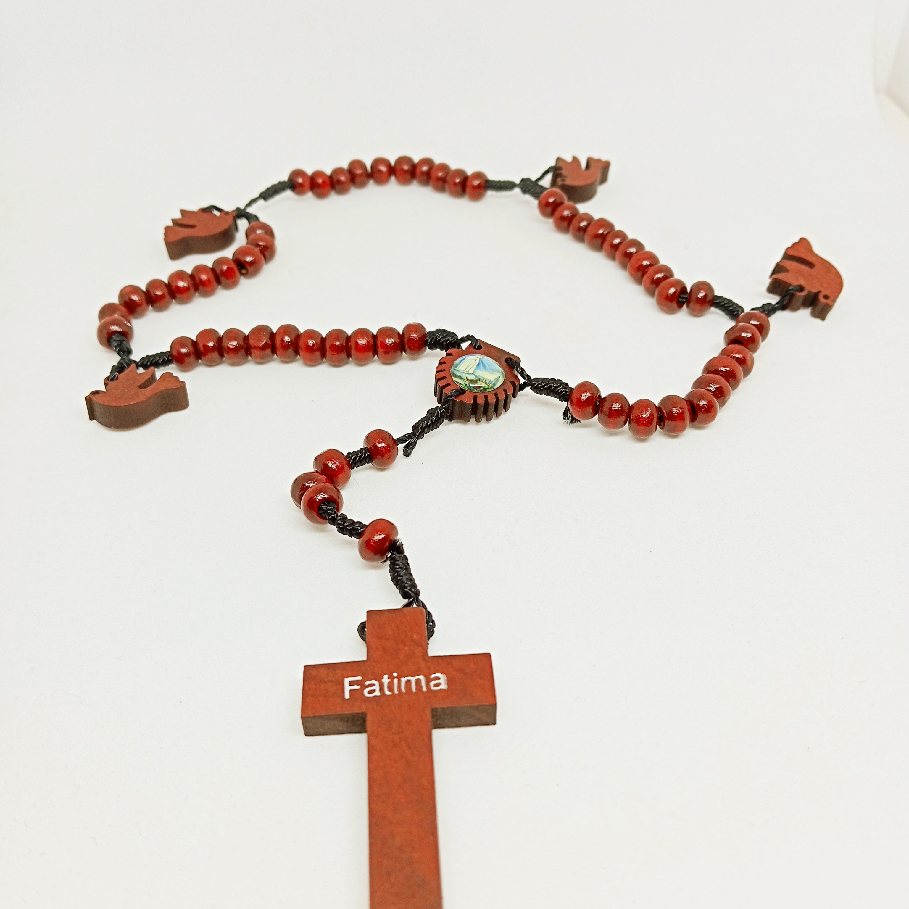 Holy Spirit Wood Rosary of Fatima