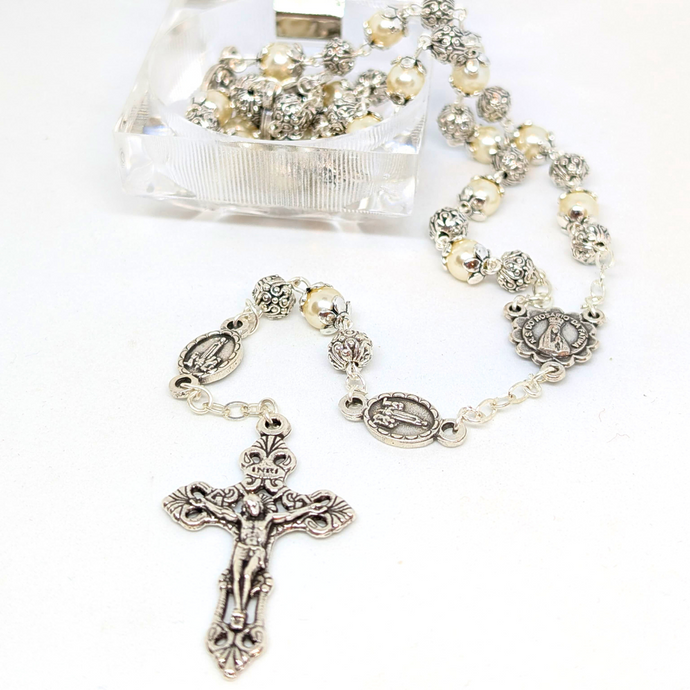 Medals of Fatima Pearl Rosary