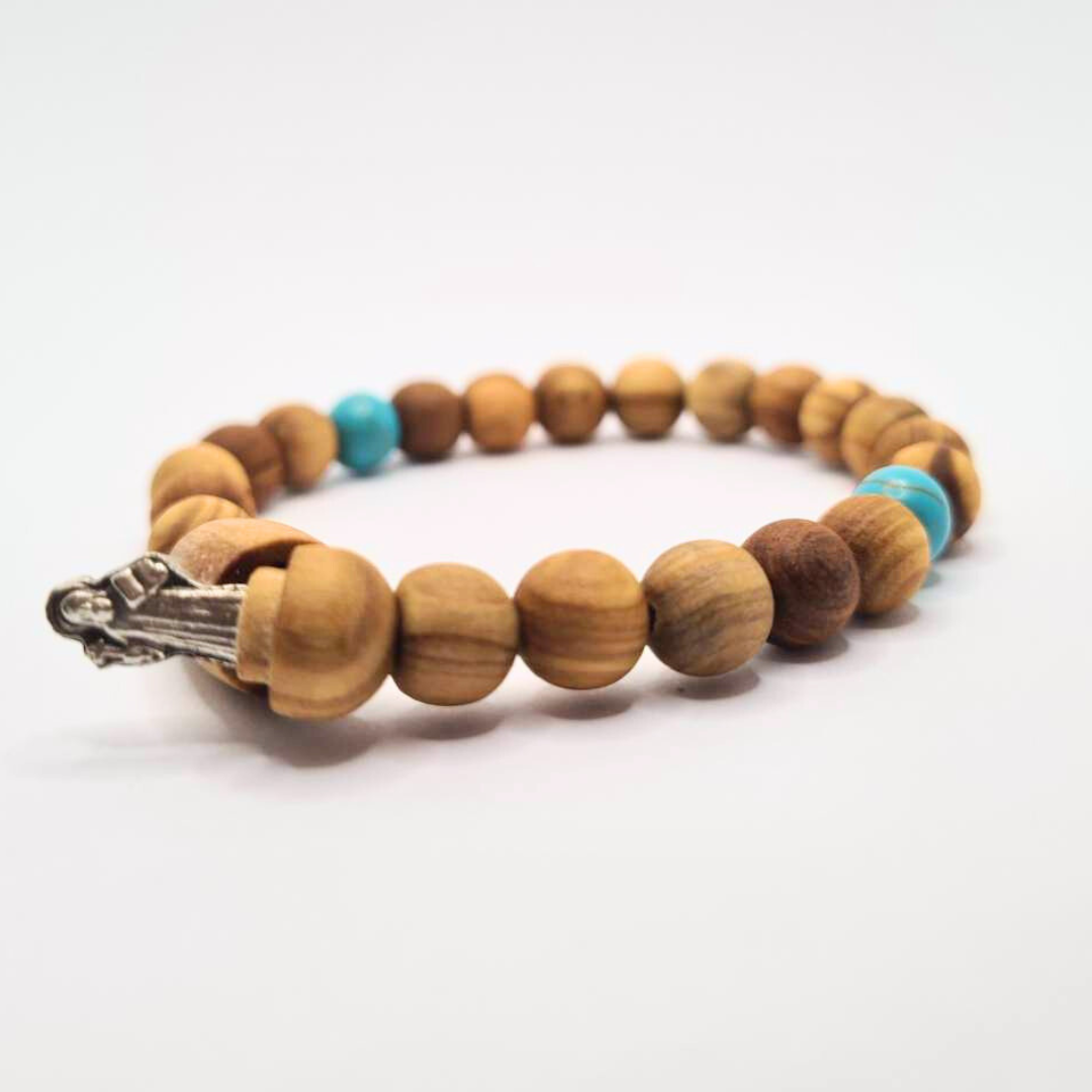 Saint Benedict Wood Bracelet