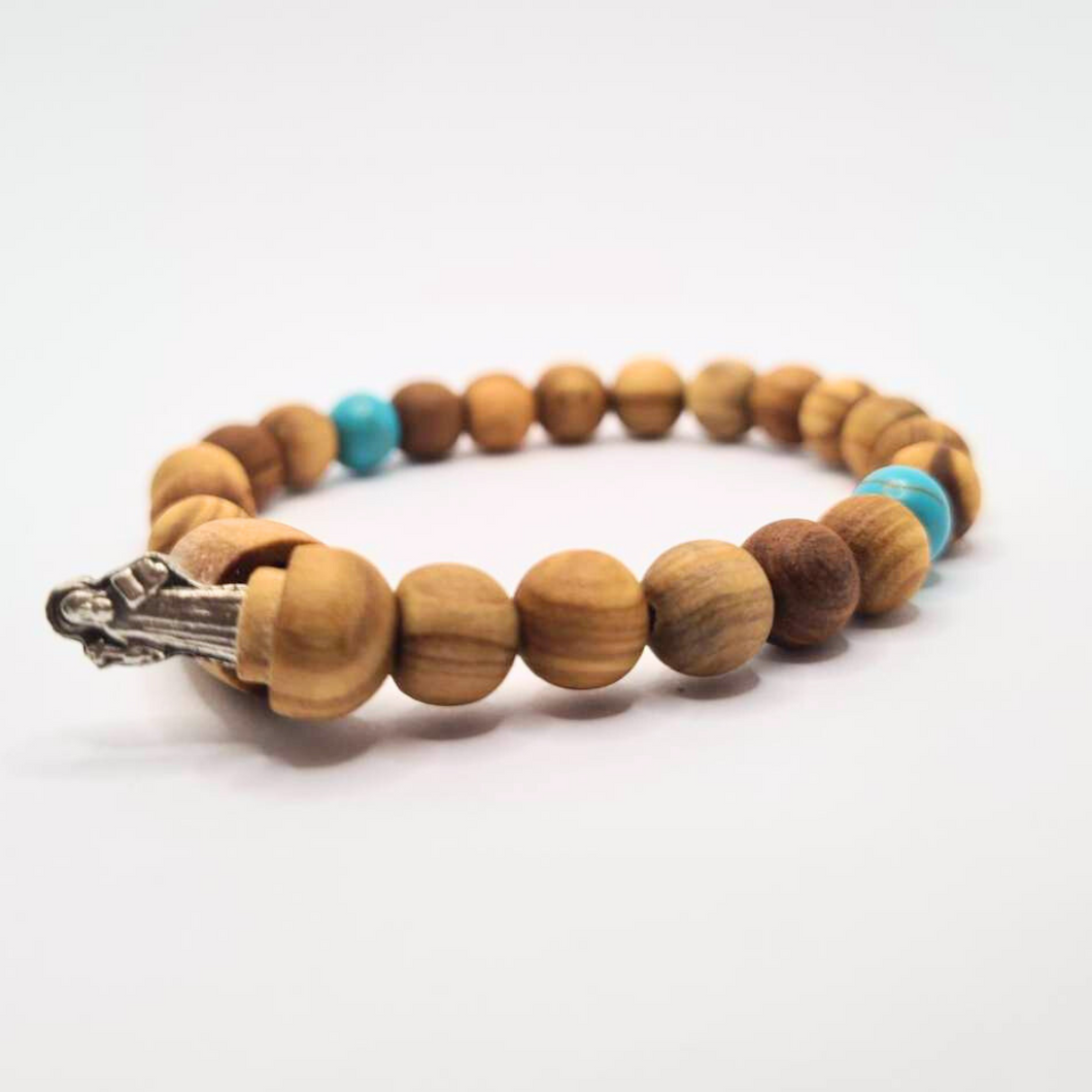 Saint Benedict Wood Bracelet