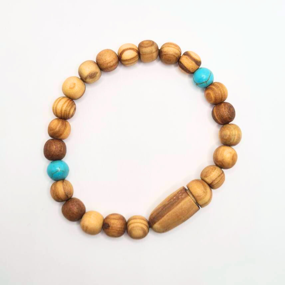 Saint Benedict Wood Bracelet