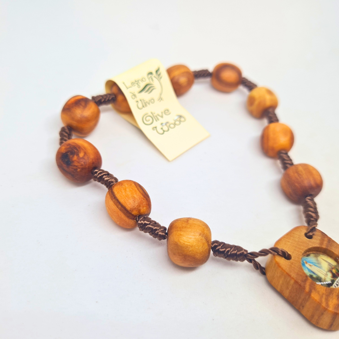 Olive Wood Decade Rosary - Apparitions of Our Lady of Fatima