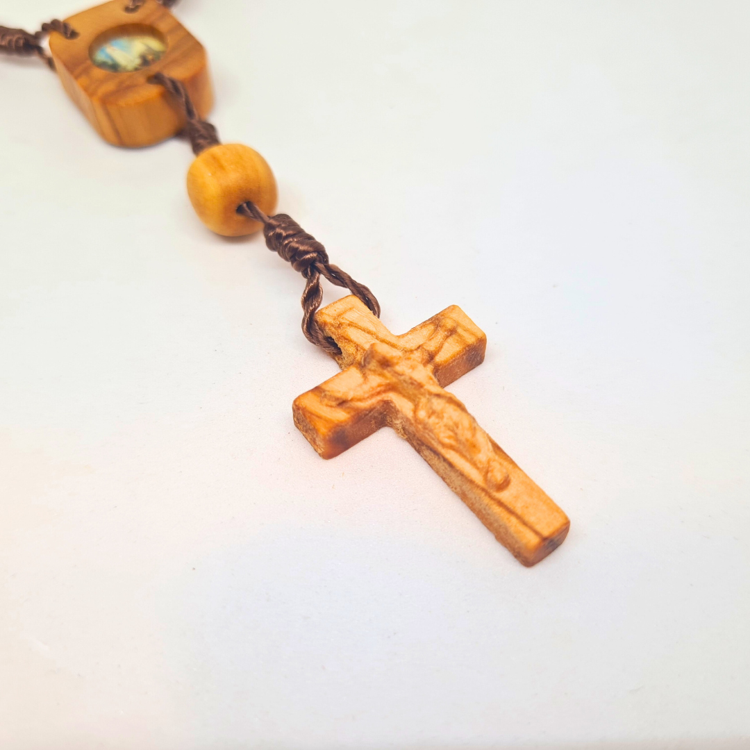 Olive Wood Decade Rosary - Apparitions of Our Lady of Fatima