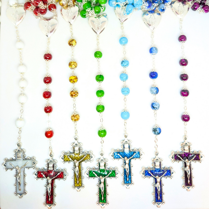 Our Lady Heart Purple Rosary