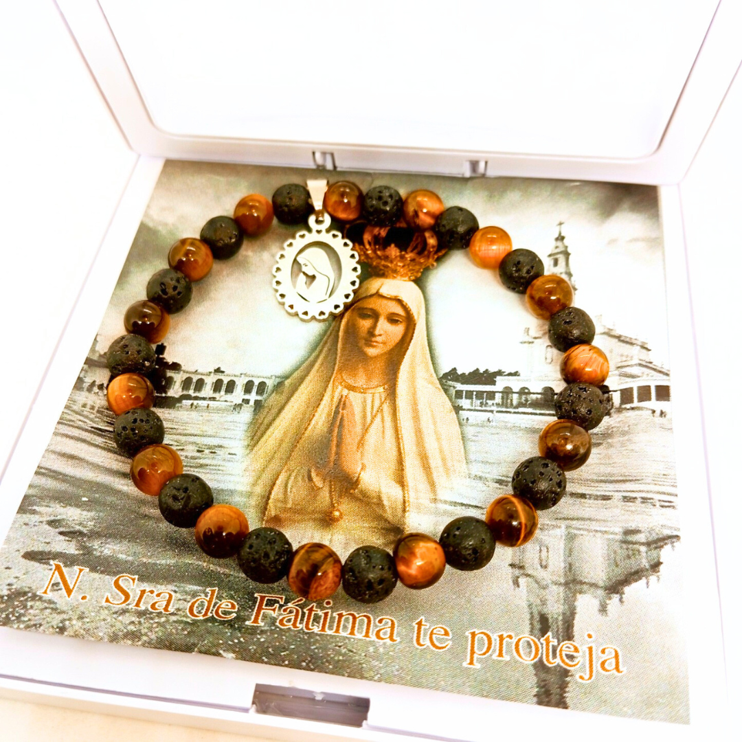 Our Lady of Fatima Bracelet [Natural Stone]