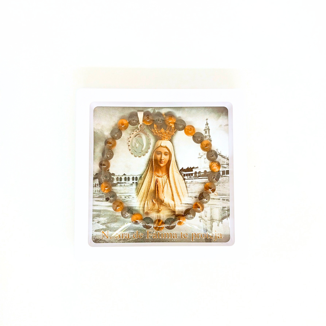 Our Lady of Fatima Bracelet [Natural Stone]