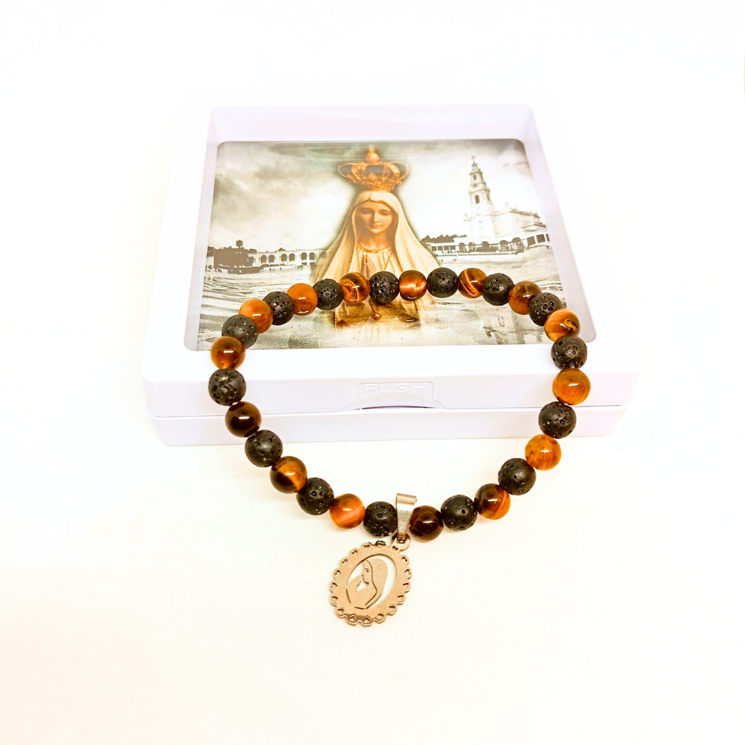 Our Lady of Fatima Bracelet [Natural Stone]