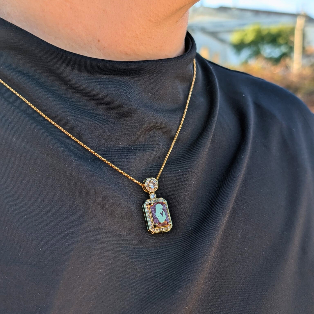 Our Lady of Fatima Color Necklace [Stainless Steel]
