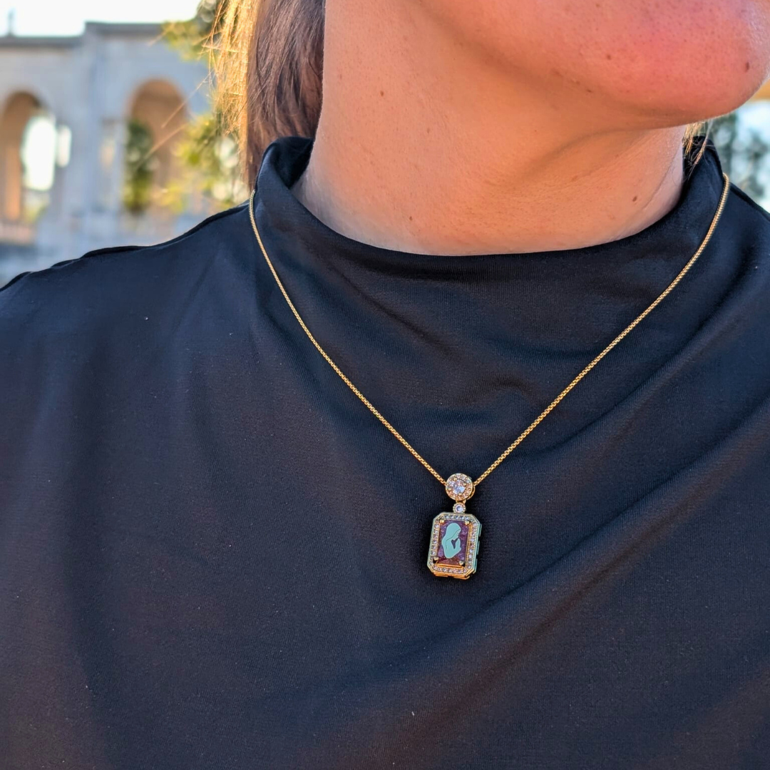 Our Lady of Fatima Color Necklace [Stainless Steel]