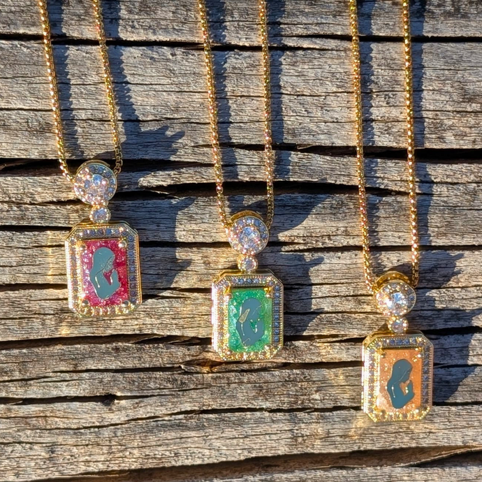 Our Lady of Fatima Color Necklace [Stainless Steel]