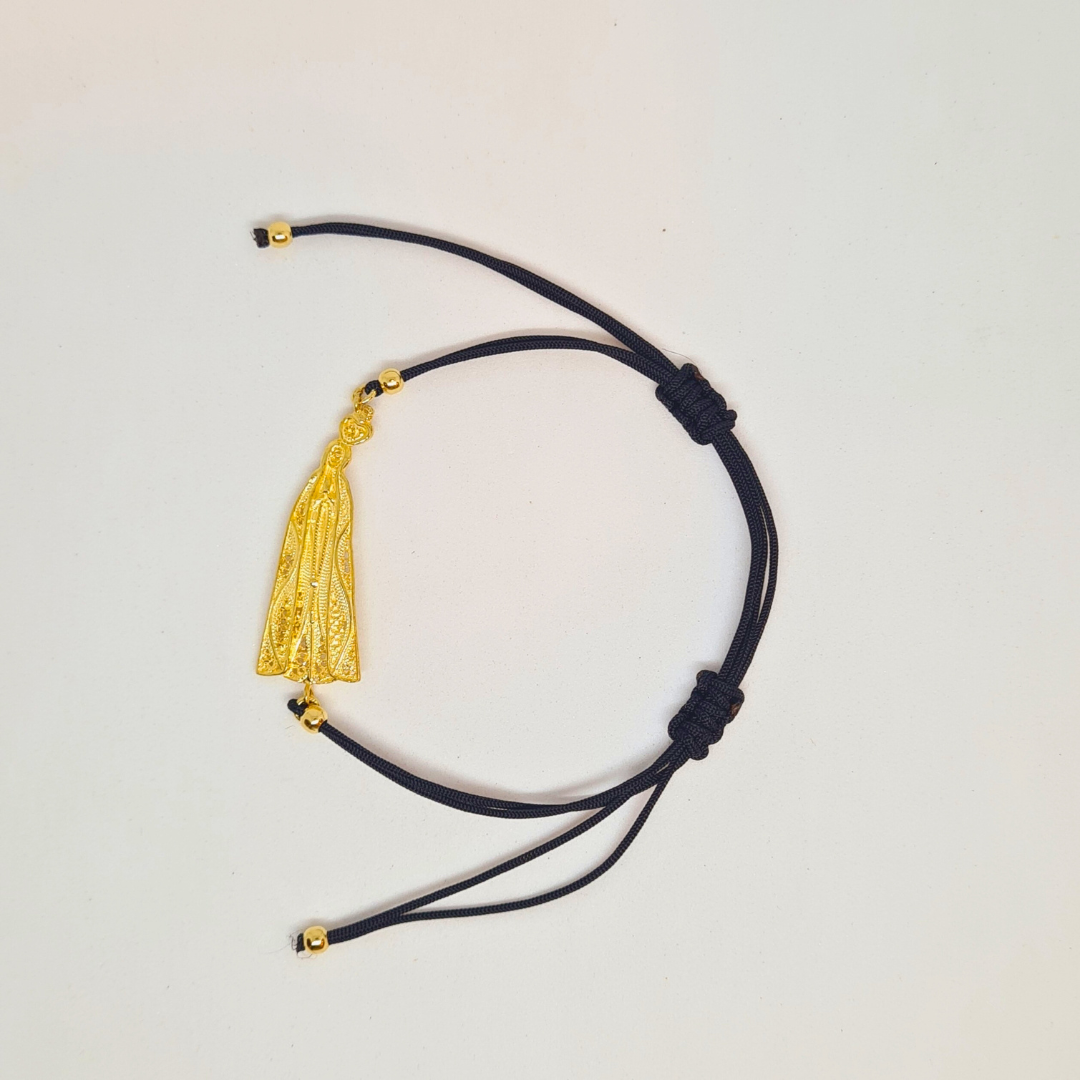 Our Lady of Fatima Filigree Bracelet [Gold Plated Silver]