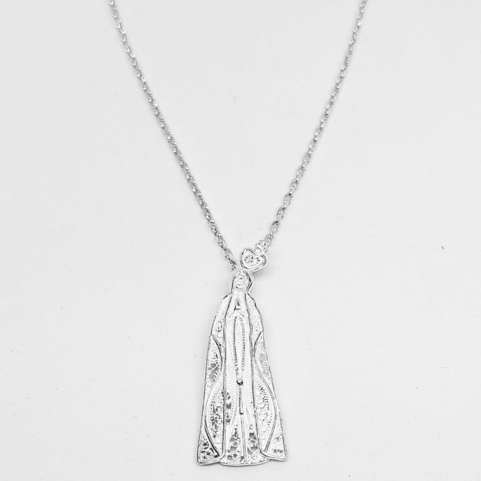 Our Lady of Fatima Necklace [Sterling Silver]