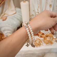 Load image into Gallery viewer, Pearl Rosary Bracelet
