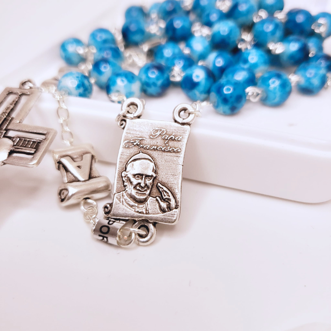 Pope Francis Blue Rosary