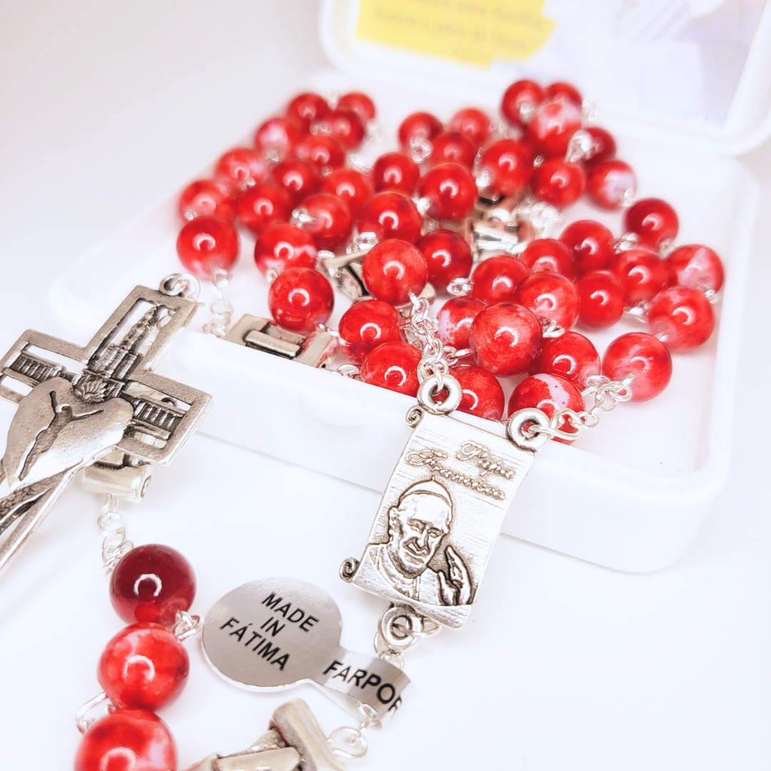 Pope Francis Red Rosary