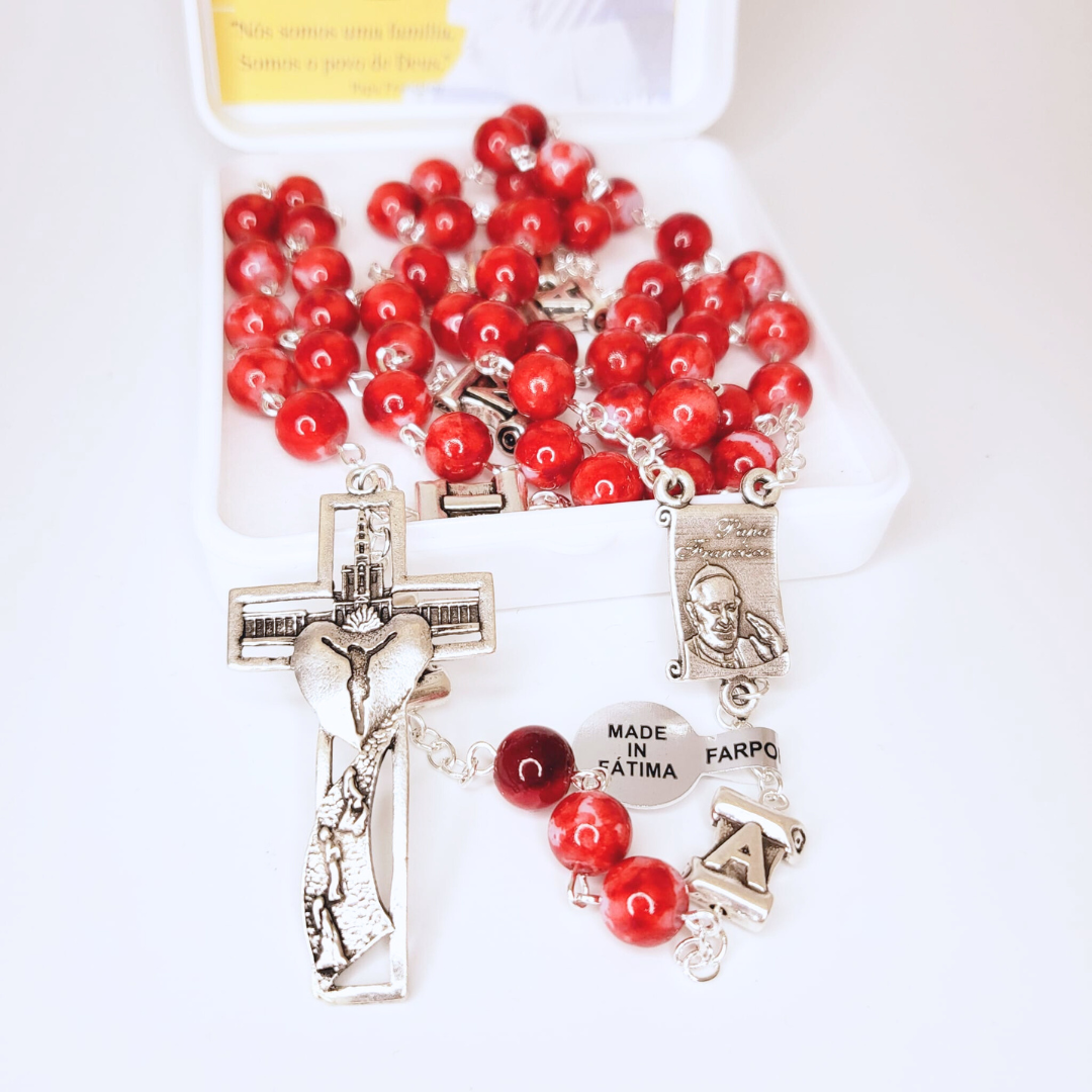 Pope Francis Red Rosary