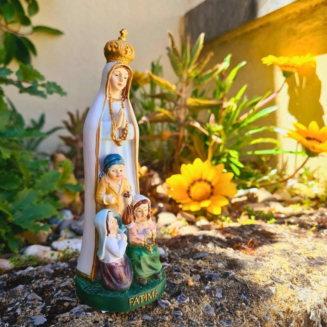 Rustic Our Lady of Fatima Apparitions Statue [5.1'' | 13cm]