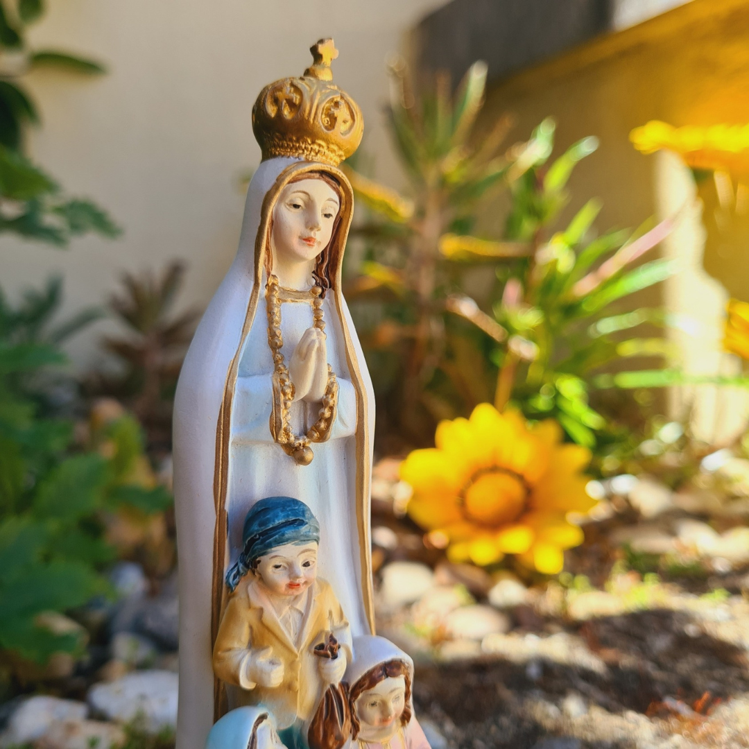 Rustic Our Lady of Fatima Apparitions Statue [5.1'' | 13cm]
