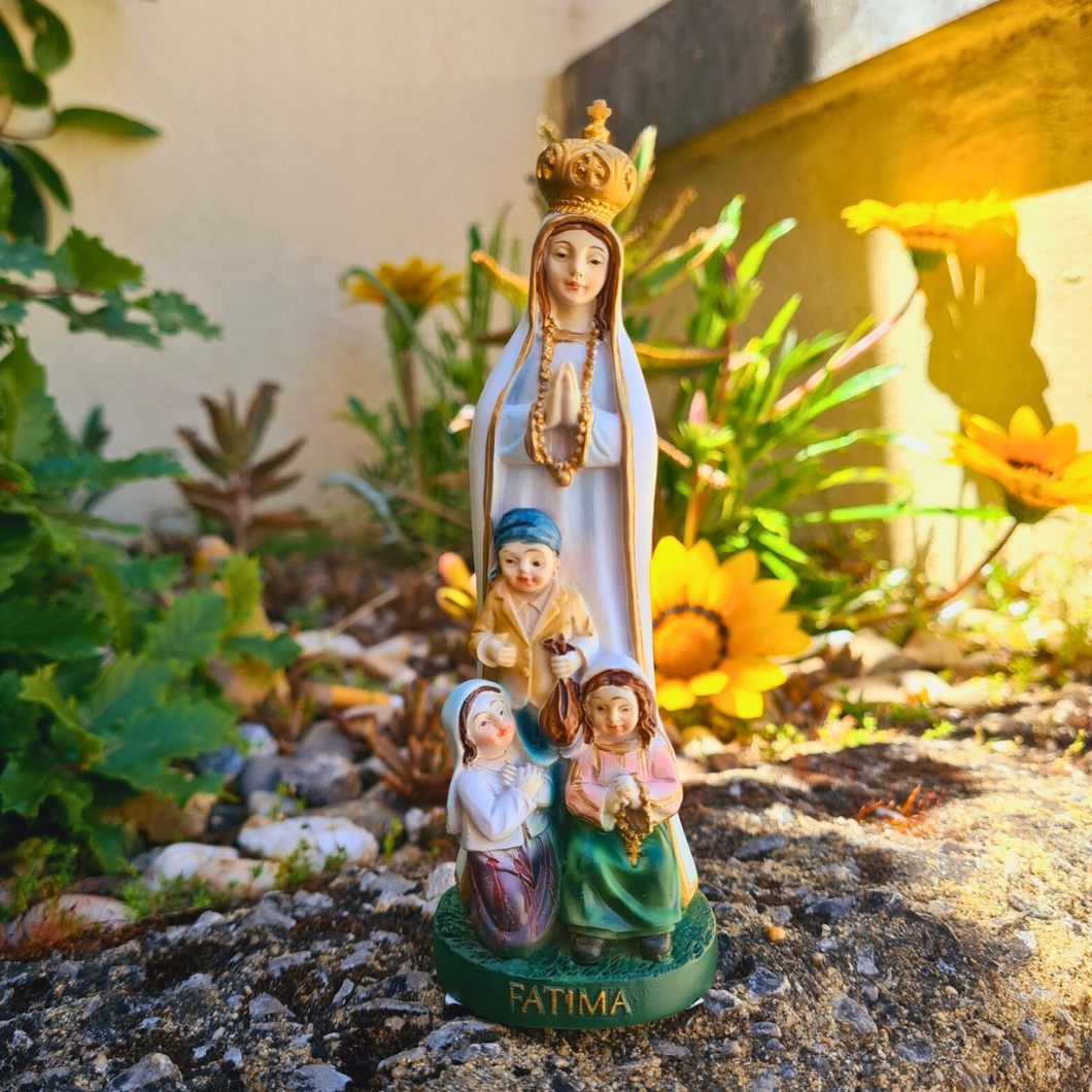 Rustic Our Lady of Fatima Apparitions Statue [5.1'' | 13cm]