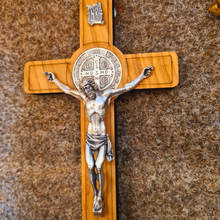Load image into Gallery viewer, Saint Benedict Wall Crucifix

