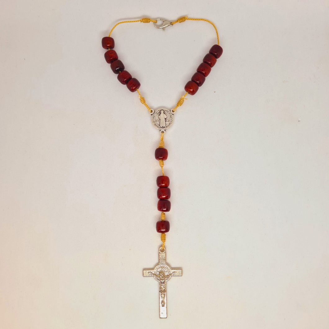 Saint Benedict Wood Decade Rosary