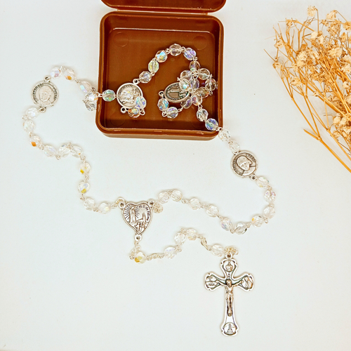 Saint Francisco and Saint Jacinta Crystal Rosary