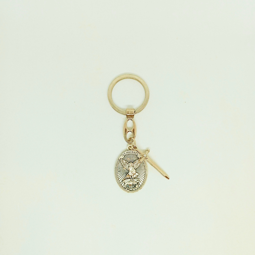 Saint Michael - Metal keychain