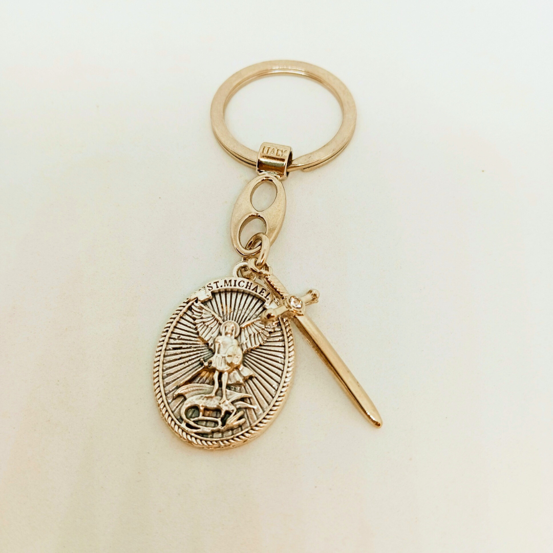 Saint Michael - Metal keychain