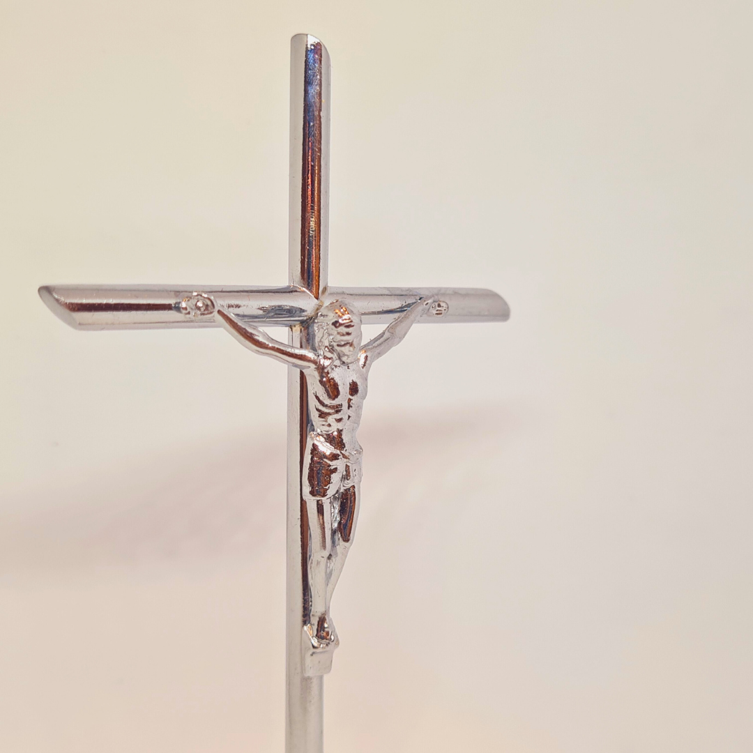 Standing Metal Crucifix [4.7'' | 12cm]