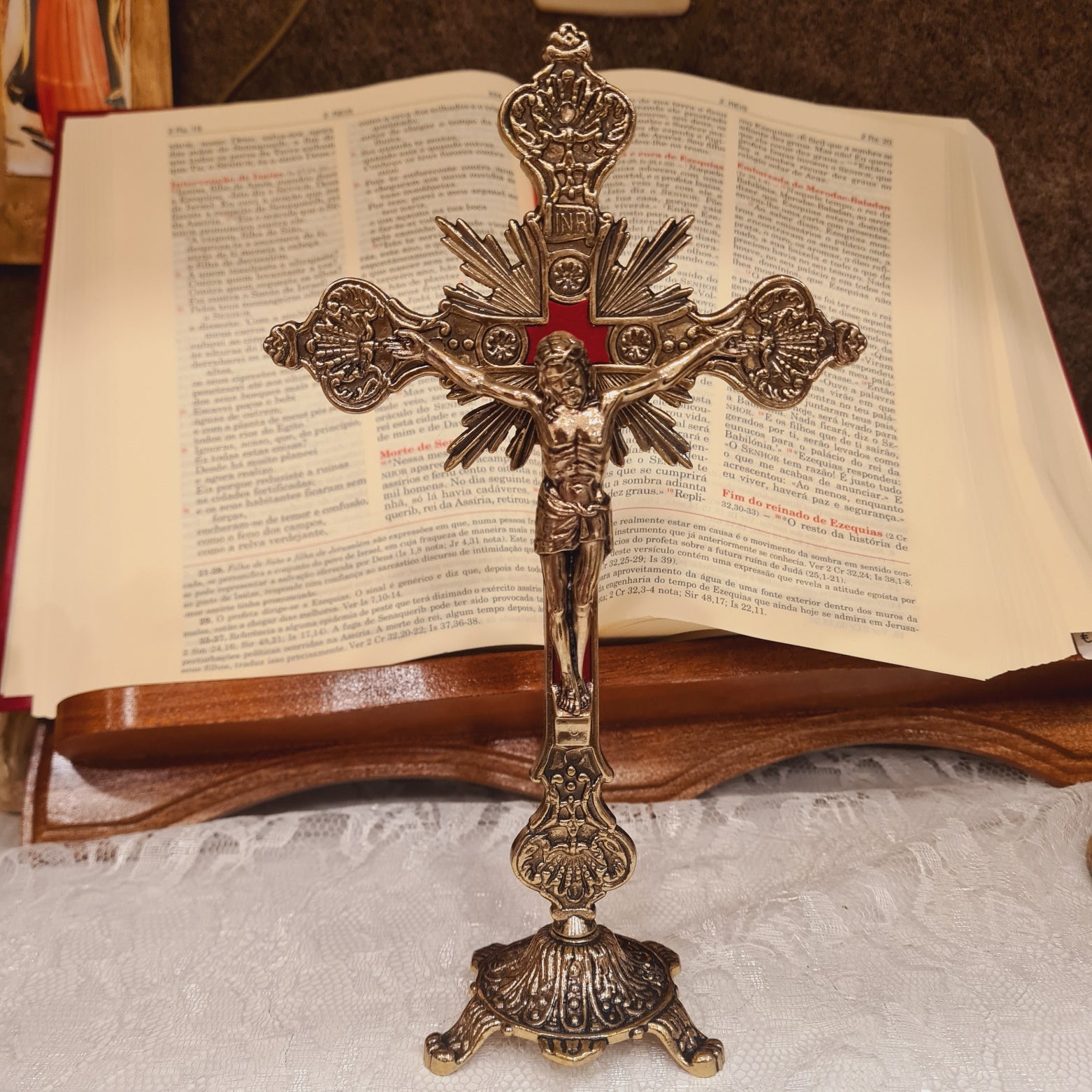 Standing Crucifix - 8.3'' | 21cm [Metal]