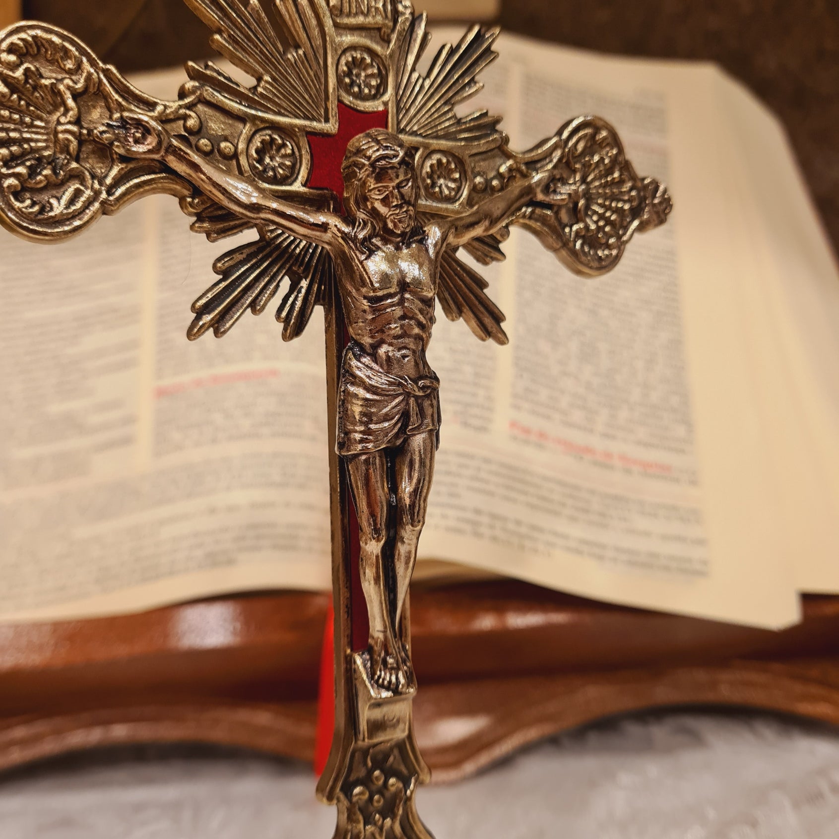 Standing Crucifix - 8.3'' | 21cm [Metal]