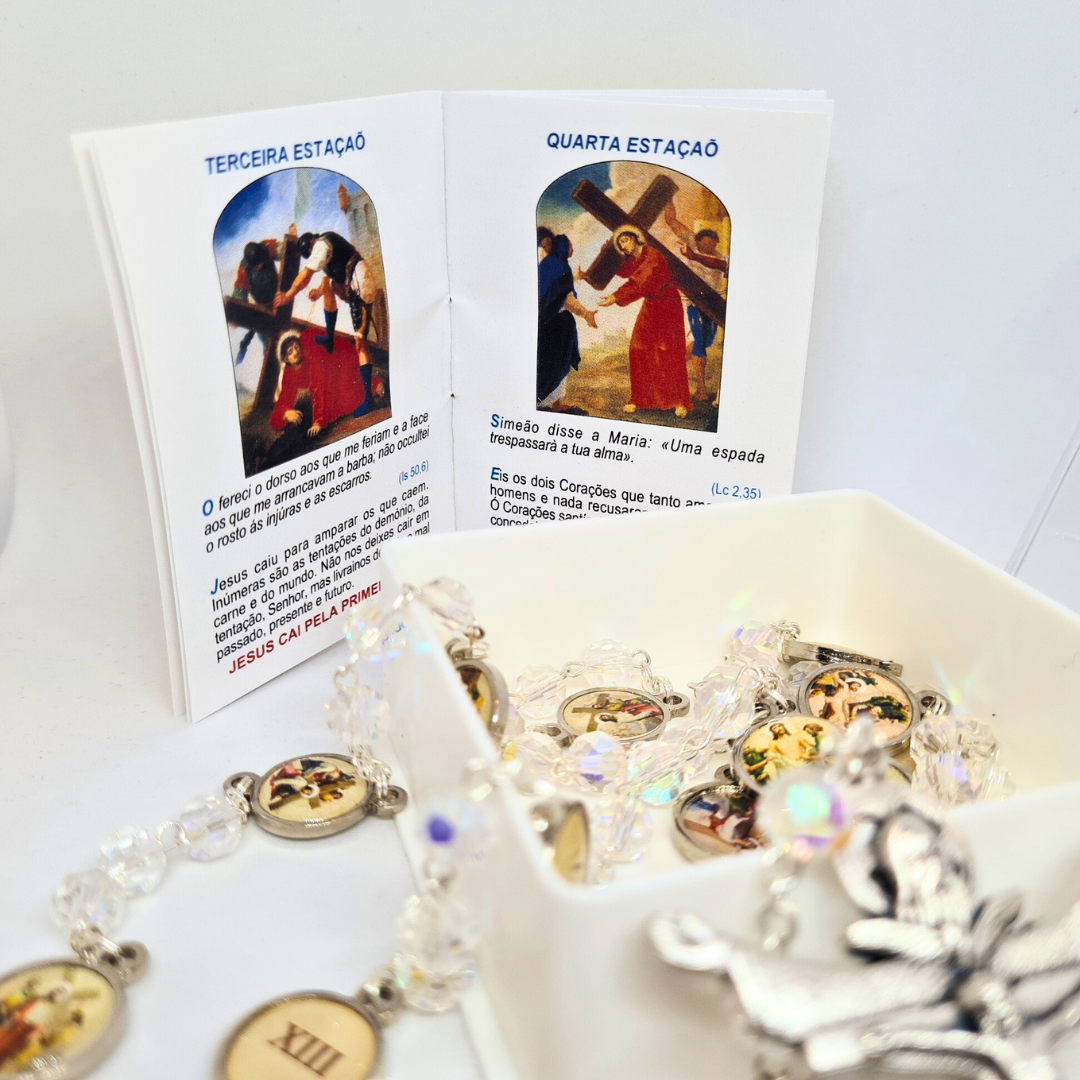 Stations of the Cross Crystal Rosary [NEW]