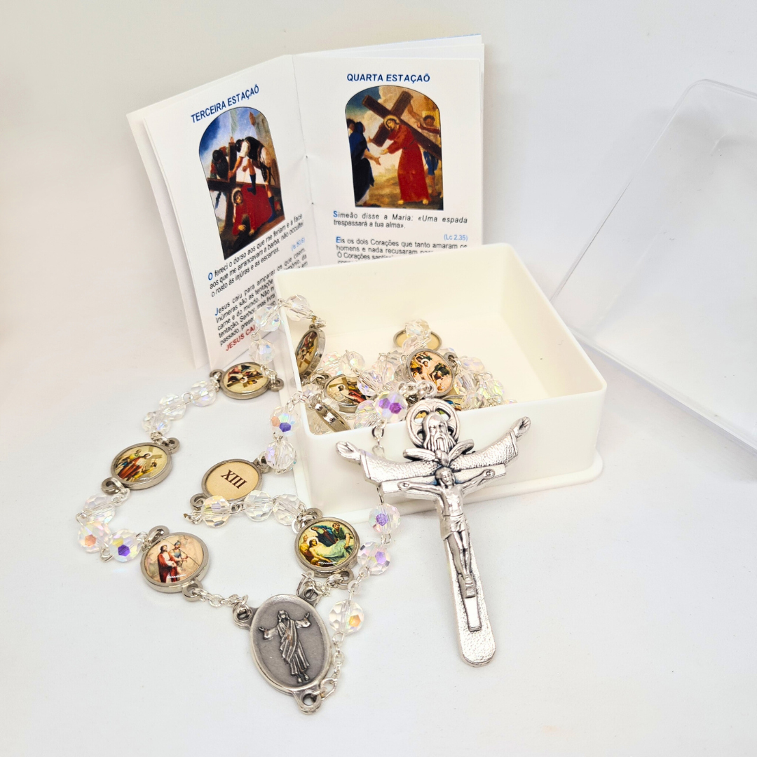 Stations of the Cross Crystal Rosary [NEW]