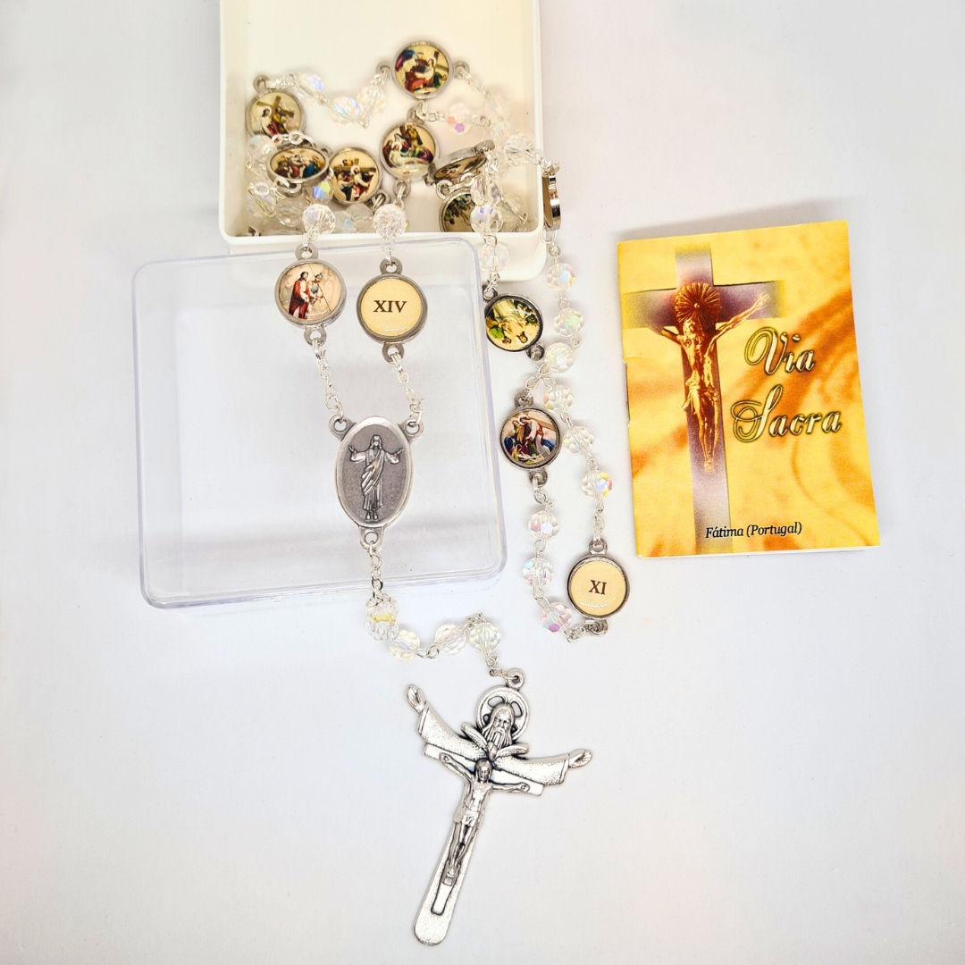 Stations of the Cross Crystal Rosary [NEW]