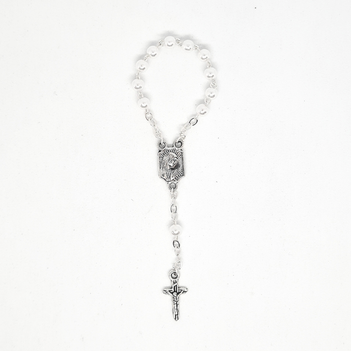 White Bead Decade Rosary