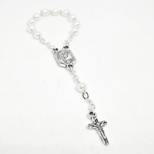 Load image into Gallery viewer, White Bead Decade Rosary
