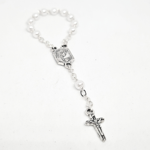 White Bead Decade Rosary