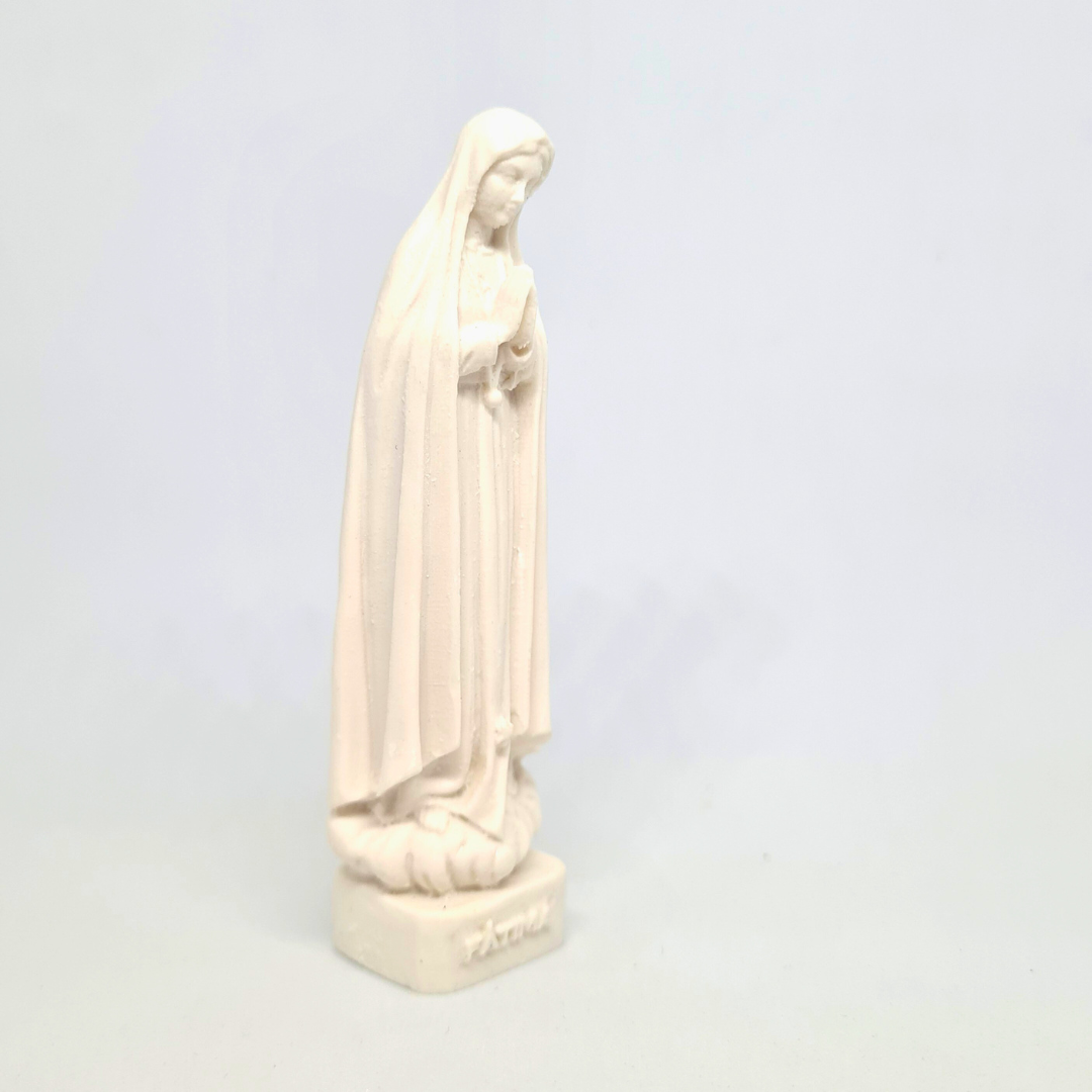 White Statue of Our Lady of Fatima [3.5'' | 9cm]
