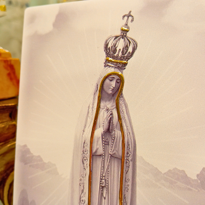 Wood Plaque Our Lady of Fatima [Traditional]