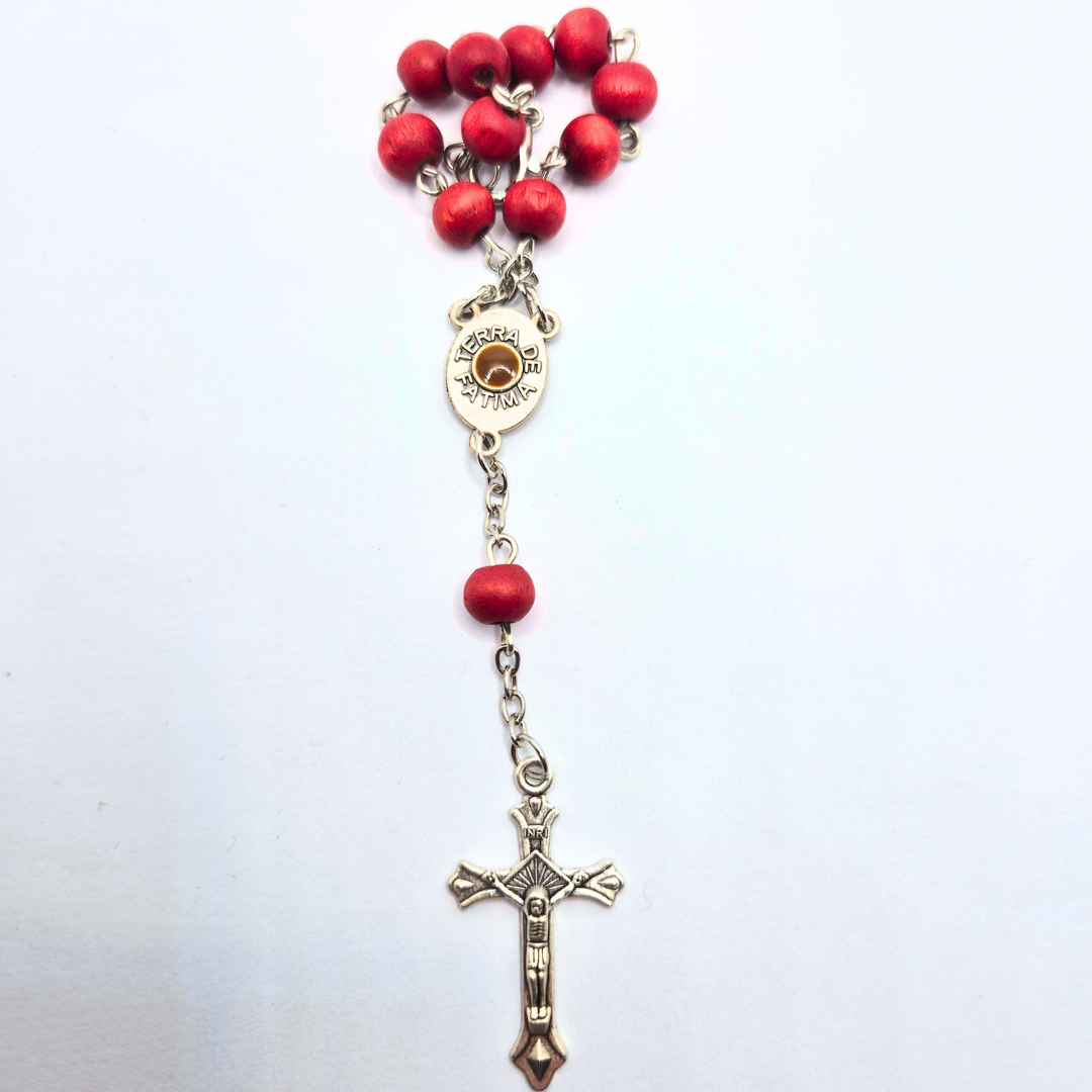 Wood Rose Decade Rosary